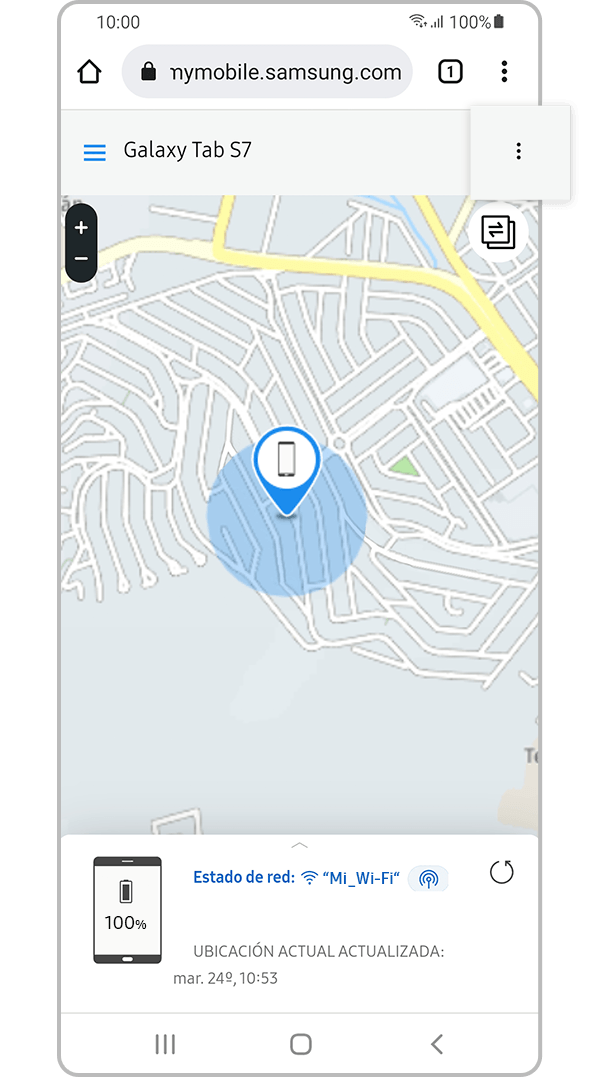 Click “More” in the top right corner in the SmartThings Find.
