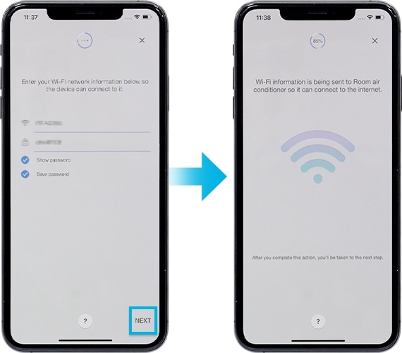 enter wi-fi information