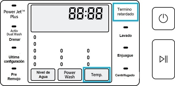 calibración en lavadora carga superior