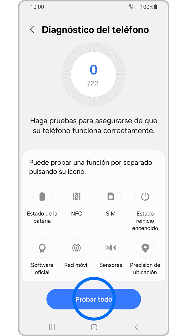 Prueba de todos los Diagnósticos