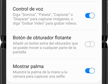 captura de pantalla de distintos métodos de disparo