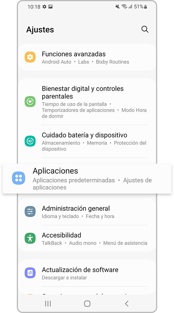 Ajustes de Aplicación