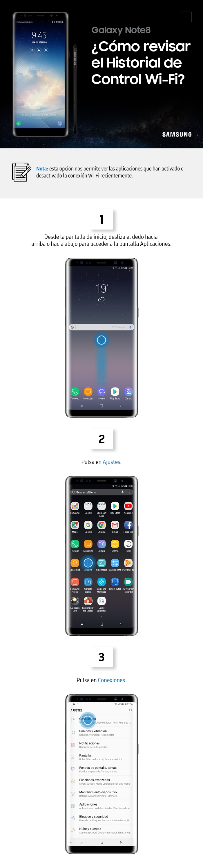 ¿Cómo revisar el historial de control Wi-Fi?