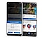 Two Galaxy smartphones running the Samsung Global Goals app. One shows that when users donate a certain amount of money, Samsung will donate a similar amount. The other displays the user's current balance, donation history and a Donation leaderboard.