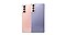 Back views of a Galaxy S21 5G in Phantom Pink and S21+ 5G in Phantom Violet.
