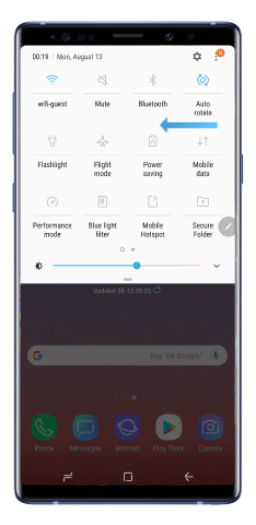 Expanded notification panel