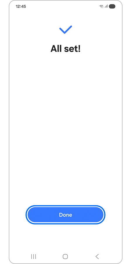Tapping the Done button