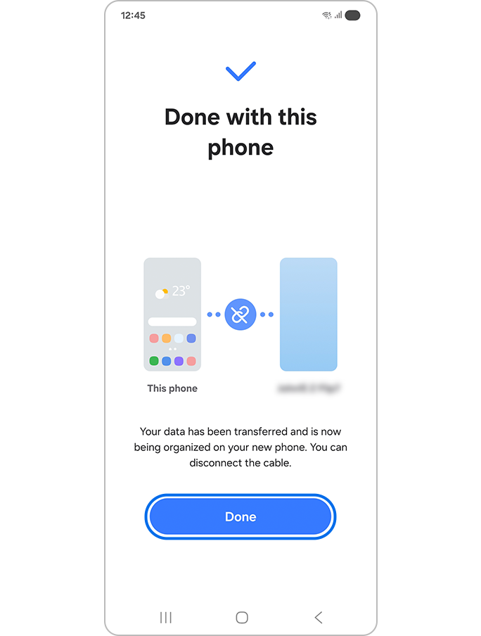 Tapping the Done button