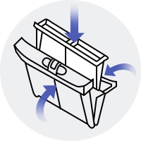attach the clean filter to the external filter and back into place