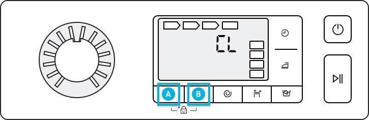 press temp and rinse button