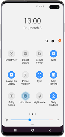 Tap Kids Home icon in the notification panel to initiate setup