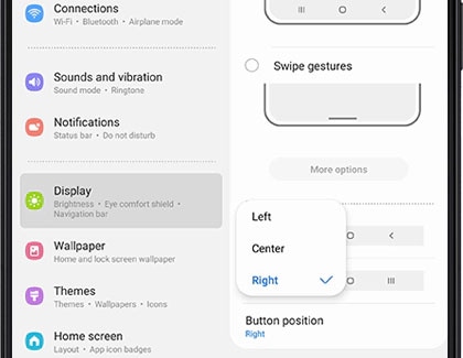 View of the navigation bar displayed and highlighted on a Galaxy device.