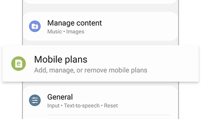 Mobile plans highlighted in the Galaxy Wearable App