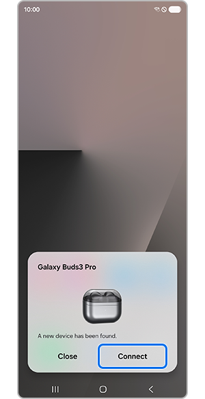 Tap connect when Quickpair pop-up appears