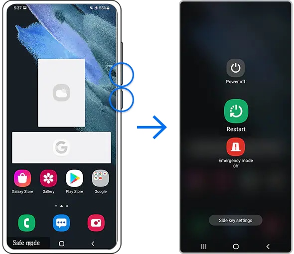 Switch from Safe mode to normal mode
