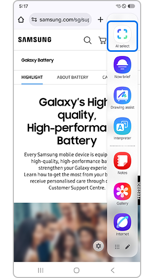 Within text extraction feature