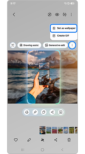 Tap Set as wallpaper