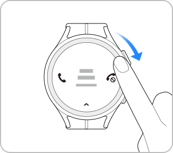 galaxy watch bezel answer or reject call