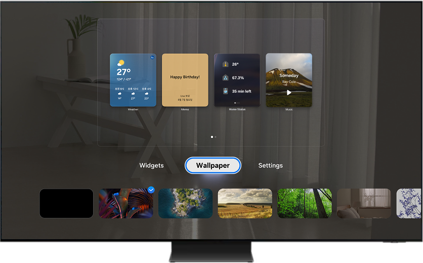 Daily Board interface with Wallpaper options on the bottom.
