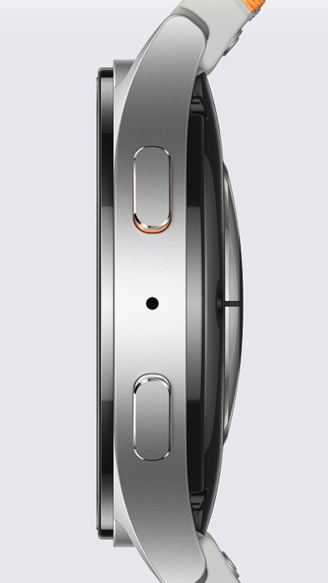 Galaxy Watch 8 with a motion visual showcasing its thinnest profile for a lightweight, elegant experience.
