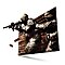 A scene from a FPS game. A soldier is about to shooting gun to target. QLED TV helps you get immersed in the shooting game. It looks real and dynamic.