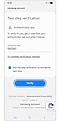 Entering the OTP code and tapping Verify button