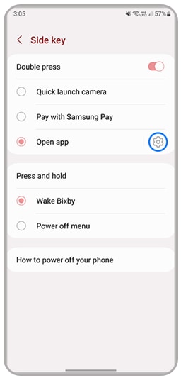 Open app