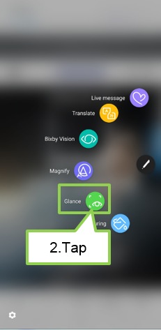 Galaxy Note8: How do I use Glance feature in the Air command?