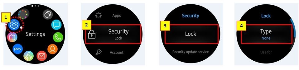 security set up for galaxy watch