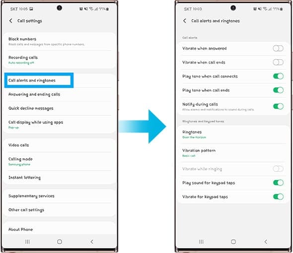 How to set call alerts