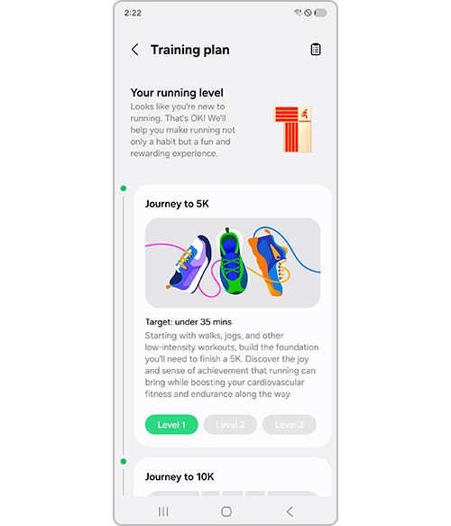 Displaying Training plan
