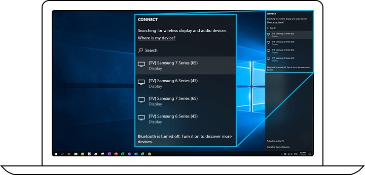 selecting tv on pc