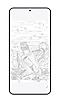 The PENUP app depicts an outlined illustration of a note encased in a bottle resting at the ocean floor.