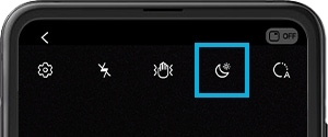 image of moon icon on the device