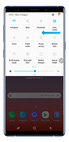 Expanded notification panel