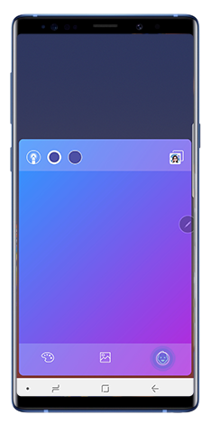 Tap Face icon from live message window