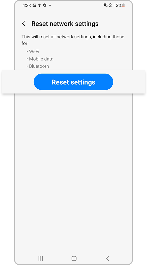 Tap Reset settings