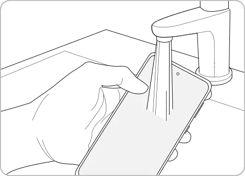 rinse device in clean water