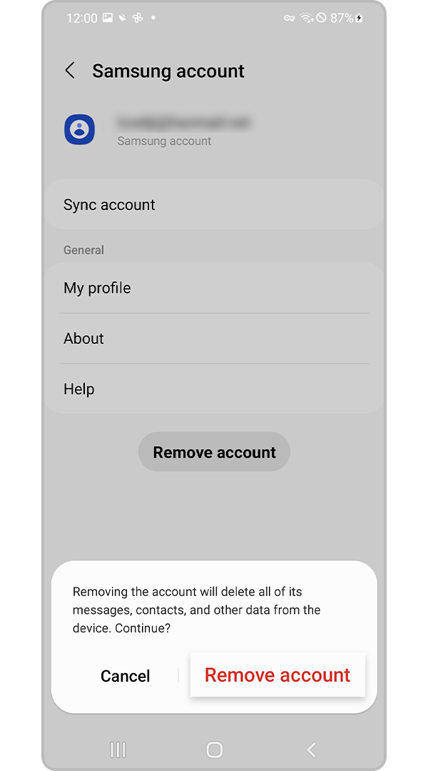 remove account
