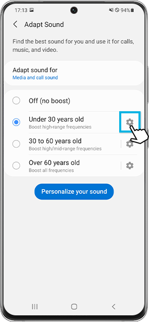 sound quality and effects settings