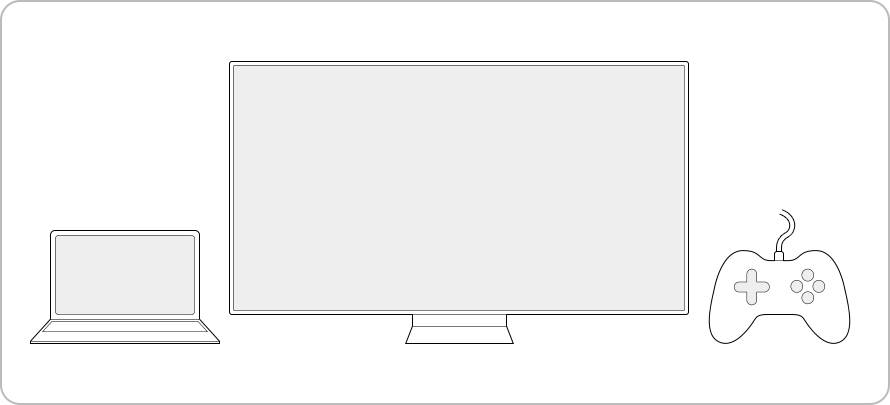 using TV connected to external devices
