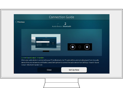 tv connection guide bluetooth setup now