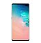 مشهد أمامي لهاتف +Samsung Galaxy S10 باللون الأسود