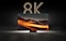 تلفزيون بدقة 8K يعرض صورة مدهشة لصحراء محاطة بالجبال، ويظهر النص "8K" في موضع بارز خلف التلفزيون. تلفزيون بدقة 8K يعرض صورة مدهشة لصحراء محاطة بالجبال، ويظهر النص "8K" في موضع بارز خلف التلفزيون.