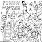A black and white sketch that is filled with a range of different women doing things which excite them. There are football player, wheelchair basketball player, guitarist, activists, scientist, and woman climbing a ladder. The copy reads "Power in Passion".