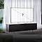 An illustration image of TV shape with question mark about TV size is placed on the table.