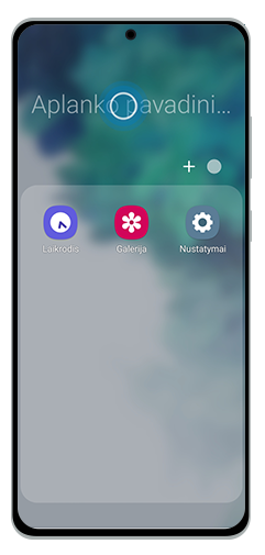 Numeskite programą virš kitos programos