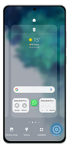 Palieskite „Pradžios ekrano nustatym.“
