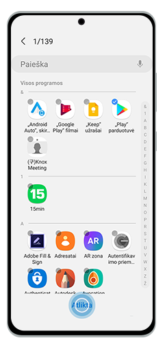 Pažymėkite norimas pridėti programas varnele ir palieskite „Pridėti“