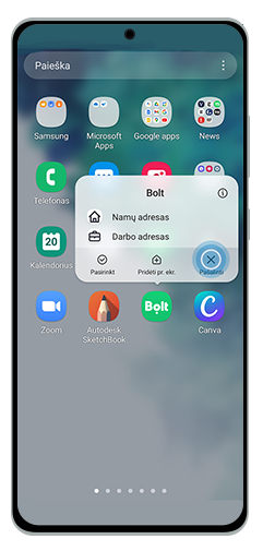 Palieskite ir palaikykite ant programos, pasirinkite „Pašalinti“
